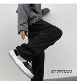 Spring Brown/Black Corduroy Pants Men Fashion Retro Casual Pants Men Streetwear Loose Hip Hop Straight Pants Mens Trousers M-2XL jinquedai