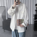 Jinquedai Fashion Long-sleeved Men Cargo Shirts Casual 6 Color 5XL Vintage Blouse For Man Top Chemise Spring Male Pockets Tops jinquedai