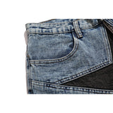 Streetwear Harajuku Denim Shorts  New Men Patchwork Oversized Hip Hop Blue Jeans Shorts Summer Casual Loose Shorts jinquedai