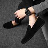 Men Shoes Black Loafers Slip on Male Footwear Adulto Driving Moccasin Soft Comfortable Casual driving Shoes Men Sneakers Flats jinquedai