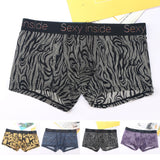 Men Boxer Shorts Look Wet See Through Man Sexy U Convex Underwear?Summer Quick-Drying Panties Mesh Ice Silk Sleep Bottoms? jinquedai