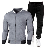 New Men Sets Fashion Sporting Suit Brand Patchwork Zipper Sweatshirt +Sweatpants Mens Clothing 2 Pieces Sets Slim Tracksuit jinquedai