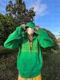 Y2K 333 Embroidery Letter Hoodie Men Couple Full Zip Hip Hop Streetwear Punk Gothic Harajuku Grunge Zipper Oversized Clothes jinquedai