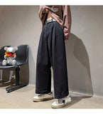 Cotton Oversized Casual Pants Men Fashion Loose Wide Leg Pants Men Japanese Streetwear Hip Hop Straight Pants Mens Trousers jinquedai