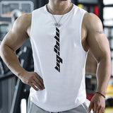 NEW Bodybuilding Sports Tank Tops Men Gyms Fitness Workout Sleeveless Shirt Male Summer Loose Undershirt Running men Vest jinquedai