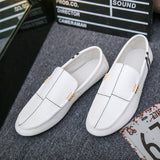 Jinquedai Spring Autumn Men Loafers PU Leather Driving Boat Shoes Slip-On Casual Doug Shoes Moccasin Breathable Soft Male Flats jinquedai