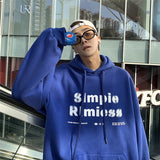 Pullover Hooded For Men American Vintage Letter Print Male Oversized Hoodies Fashion Brand Unisex Sweatshirts jinquedai