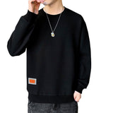 Autumn Winter Crew Sweatshirt Men Fashion Clothing Long Sleeve Shirts Warm Fleece Sweatshirt Casual Clothes Men jinquedai