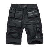 Hip Hop Cargo Shorts Men Summer Techwear Military Tactical Streetwear Shorts Button Pockets Fashion Harajuku Short Pants jinquedai