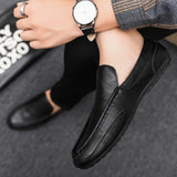 Men Loafers New Leather Shoes Men Casual Shoes Moccasins Breathable Sneakers Men Driving Shoes Comfort Flats Slip On Autumn jinquedai