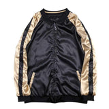 Jinquedai Baseball Bomber Jacket Men Women Satin Phoenix Embroidery Yokosuka Coat Spring Japan Double Sided Streetwear jinquedai
