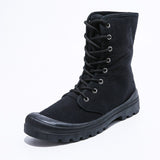 Men Boots Spring Autumn High Help Style Denim Canvas Fashion Rubber Outdoors Desert Shoes Men jinquedai
