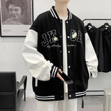 Autumn Letter Print Streetwear Baseball Jacket Men Loose Varsity Clothing Harajuku Sweatshirt Mens Varsity Coat Bomber Jackets jinquedai