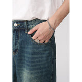 Men Vintage Blue Denim Shorts Summer Casual Loose Jeans Shorts Retro Harajuku Streetwear Hip Hop Y2K Shorts Man jinquedai