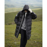 Winter Men's White Duck Down Jacket Warm Long Hooded Jackets Fashion Thicken Large Size Male Casual Outerwear jinquedai