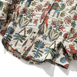 Vintage Thick Shirt Streetwear Hip Hop Floral Button Up Long Sleeve Shirts Harajuku Fashion Casual Loose Shirt Male jinquedai