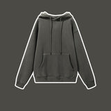 Hoodies For Men Casual Print Suit Solid Pullover Autumn Winter Oversized Sweatshirt Home Regular Streetwear Male Clothes jinquedai
