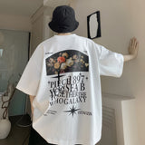 Oversized T Shirt Men Vintage Streetwear Tops Character Print Short Sleeve Aesthetic Tee Shirt Women Tshirt Summer Clothing jinquedai