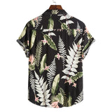 Mens Hawaiian Shirt Tropical Beach Floral Shirts Men Summer New Casual Button Down Short Sleeve Shirt Men Camisa Masculina jinquedai