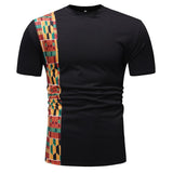 White Patchwork African Dashiki T Shirt Men Summer New Short Sleeve African Clothes Streetwear Casual Camisetas Hombre XXL jinquedai