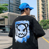 Jinquedai Spring Summer Men's T-shirts Korean Style Loose Little Devil Graphic T-shirt Casual Oversized T-Shirt Men's Clothing jinquedai