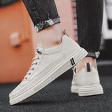 Men's White Casual Sneakers Autumn Vulcanized Shoes Boys Tenis Sport Shoes Male Sneakers Soft Sole Men Walking Shoe jinquedai