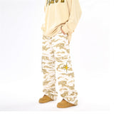 New American retro street embroidery camouflage multi-pocket Y2K men's and women's overalls loose casual wide-leg pants jinquedai