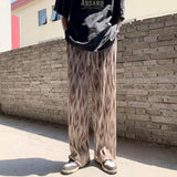 Summer Pleated Pants Men Fashion Oversized Wide Leg Pants Men Japanese Streetwear Hip-hop Loose Ice Silk Pants Mens Trousers jinquedai