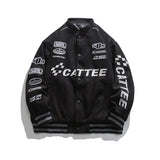 New autumn and winter leisure loose hip-hop jacket Y2K high arcade car embroidered men and women baseball uniforms jacket jinquedai