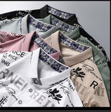 Jingquedai  2022 Mens Polo Shirt Short Sleeve Tee Shirt Summer High Quality Print Streetwear Casual Polo Men Dropshipping jinquedai