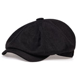 Jinquedai  New Retro Newsboy Caps Men Octagonal Hats British Painters Hats Autumn Winter Berets Herringbone Flat Caps Hip Hop Berets gorras jinquedai