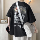 Oversized T Shirt Men Vintage Streetwear Tops Character Print Short Sleeve Aesthetic Tee Shirt Women Tshirt Summer Clothing jinquedai