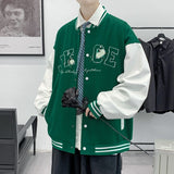 Autumn Letter Print Streetwear Baseball Jacket Men Loose Varsity Clothing Harajuku Sweatshirt Mens Varsity Coat Bomber Jackets jinquedai