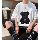 Big Bear Short Sleeve Men's Oversized T-shirt Designer Brand Fashion Male Top Tees Luxury Unisex Casual Streetwear jinquedai