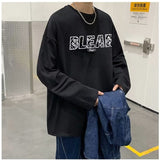 Men Long Sleeve T-shirts Letter Print O-neck Oversize 8XL Ulzzang Streetwear Men Autumn Winter Korean Long Sleeve Tees jinquedai