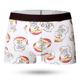 Sexy ice Silk Underwear Men Lovely Cartoon Print Boxer shorts Homme Male Comfortable Underpants Men's Boxers Breathable Panties jinquedai