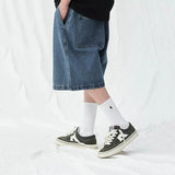 Denim Shorts Men's Summer Casual Loose Blue Jeans Shorts Baggy Harajuku Streetwear Hip Hop Short Pants jinquedai