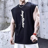 New Gyms Tank Top Summer Brand Sleeveless Shirt Sports Fitness Tank Top Men printing bodybuilding undershirt Running vest jinquedai