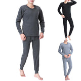 Men's Thermal Underwear Long Johns Pajama Set Casual Elastic Winter Warm Thermo Thick Slim Skinny Tops Pants For Male Clothes jinquedai