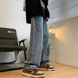 New American style Vintage high Street ManY2K Autumn Winter Loose  hundred Take Straightcylinderfeeling Couple longpants jinquedai
