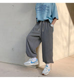 Summer Oversized Casual Pants Men Fashion Retro Ice Silk  Plaid Pants Men Streetwear Hip Hop Loose Straight Pants Mens Trousers jinquedai