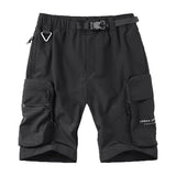 Hip Hop Cargo Shorts Men Summer Techwear Military Tactical Streetwear Shorts Button Pockets Fashion Harajuku Short Pants jinquedai