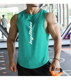 NEW Bodybuilding Sports Tank Tops Men Gyms Fitness Workout Sleeveless Shirt Male Summer Loose Undershirt Running men Vest jinquedai