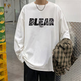 Men Long Sleeve T-shirts Letter Print O-neck Oversize 8XL Ulzzang Streetwear Men Autumn Winter Korean Long Sleeve Tees jinquedai