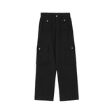European and American retro casual overalls, men's high street fashion, INS, niche design, multiple pockets, loose straight jinquedai