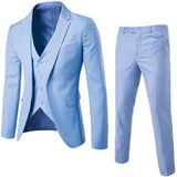 Tailored Burgundy Purple Suit Men Groom Slim Fit 3 Piece Tuxedo Prom Wedding Suits Blazer Terno Masuclino Jacket+Pant+Vest jinquedai