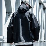 Tide Functional Jackets Harajuku Cargo Military Coats Men BF Loose Hooded Multi-pocket Windproof Chamarras Para Hombre Techwear jinquedai