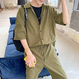 Japanese Ami Khaji Overalls Men Cargo Pockets Overalls Couple Loose Straight Casual Sashes Trousers Jumpsuit Bf Loose Top Pants jinquedai