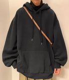 Autumn Cotton Hoodies Men Fashion Solid Color Casual Hooded Sweatshirt Men Streetwear Hip Hop Loose Pullover Hoodie Mens Hoody jinquedai