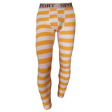 Men Long Johns Thermal Underwear Base Layer Pants Striped Printed Leggings Tight Winter Warm Underpants Calzoncillos Hombre jinquedai